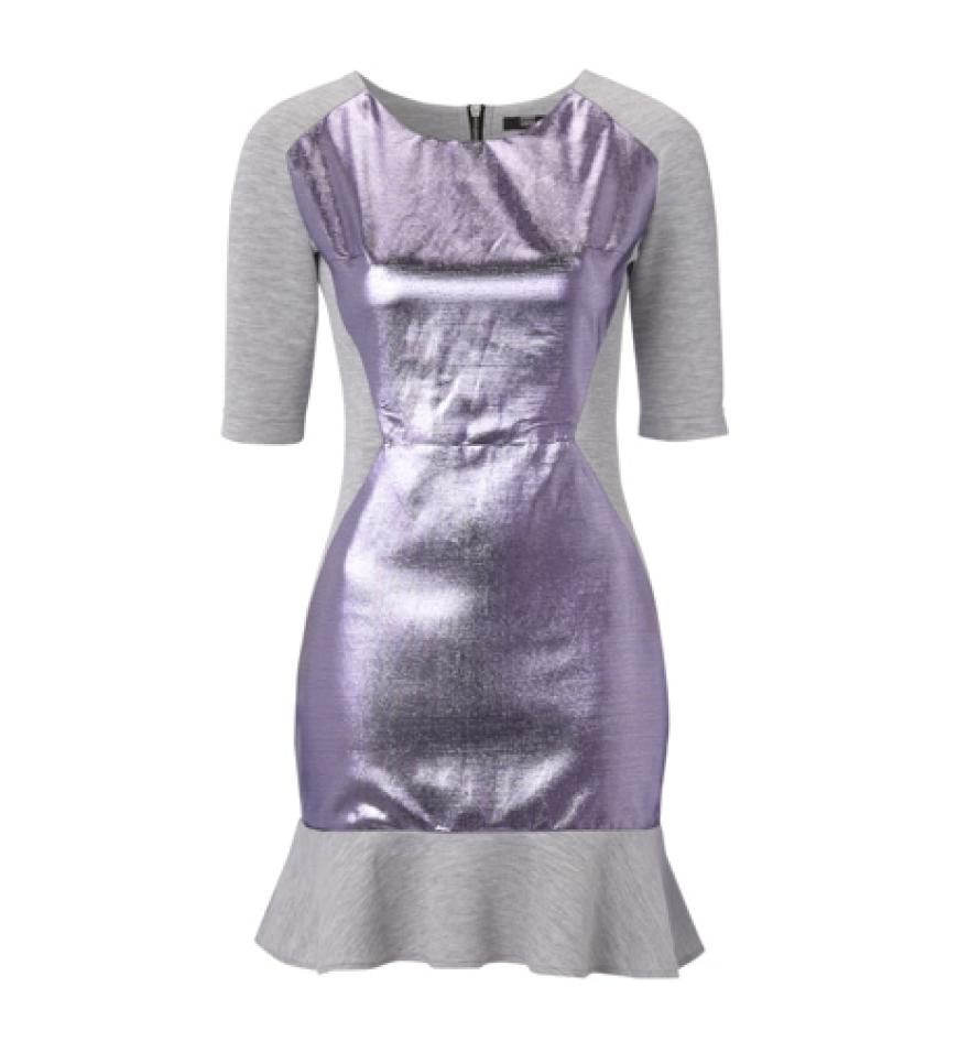 Kleid mit Jersey-Einsätzen von Markus Lupfer, ca. 310 Euro