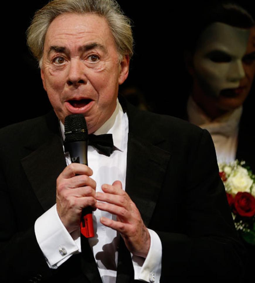Produzent und Komponist Andrew Lloyd Webber bedankt sich beim Musical und bei den Gästen für den sensationellen Start
