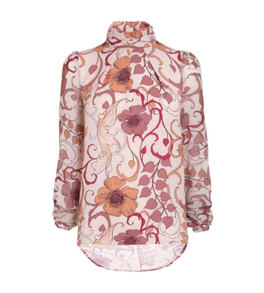 Seidentop mit Blumen-Ornamenten von Next, ca. 40 Euro