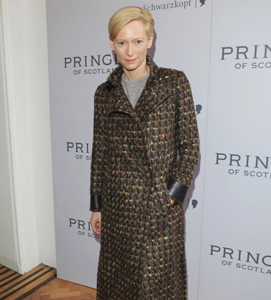 Hollywood-Star Tilda Swinton ist derzeit auch auf den Schauen unterwegs