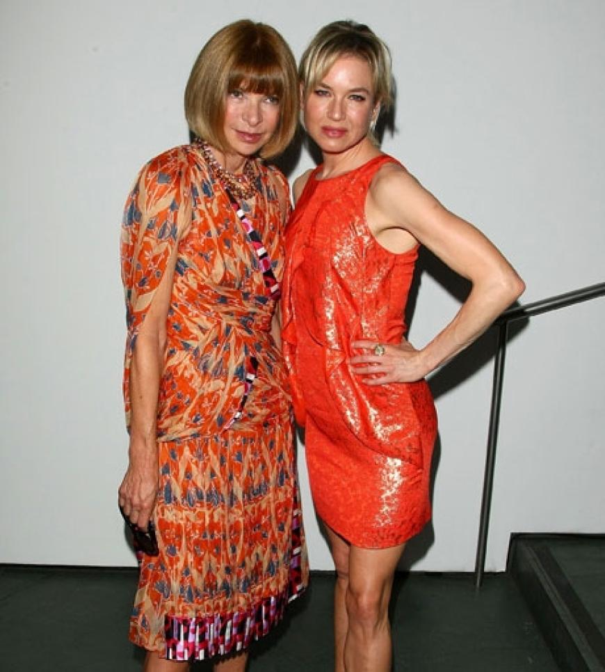 Anna Wintour posiert mit Schauspielerin Renée Zellweger