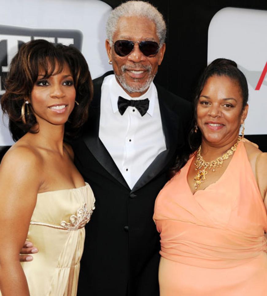 Morgan Freeman mit Morgana Freeman und Deena Freeman