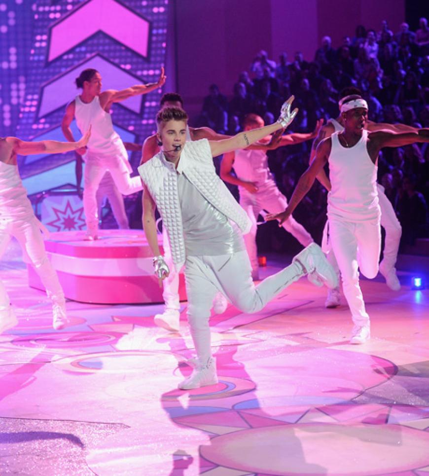 Auch Justin Bieber performte auf der Bühne