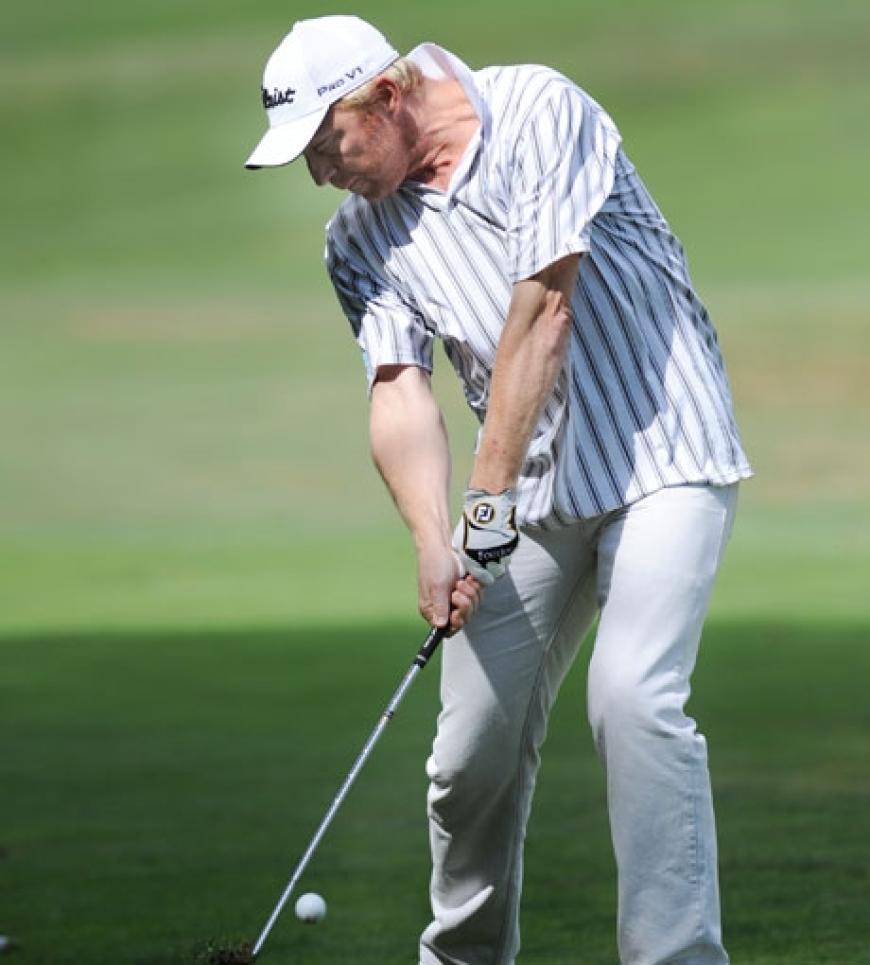 Konzentriert: Boris Becker ist ein leidenschaftlicher Golf-Fan