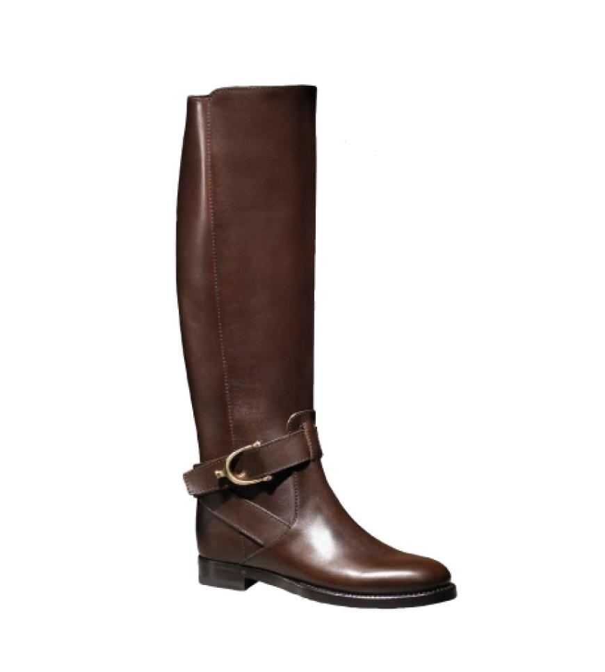 Natur: Hoch zu Ross. Lederstiefel mit Schnalle von Gucci, ca. 995 Euro
