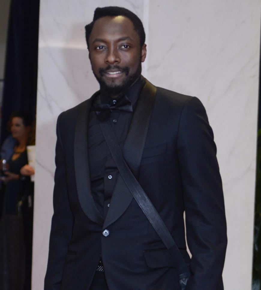 Will.i.am strahlte in die Kameras