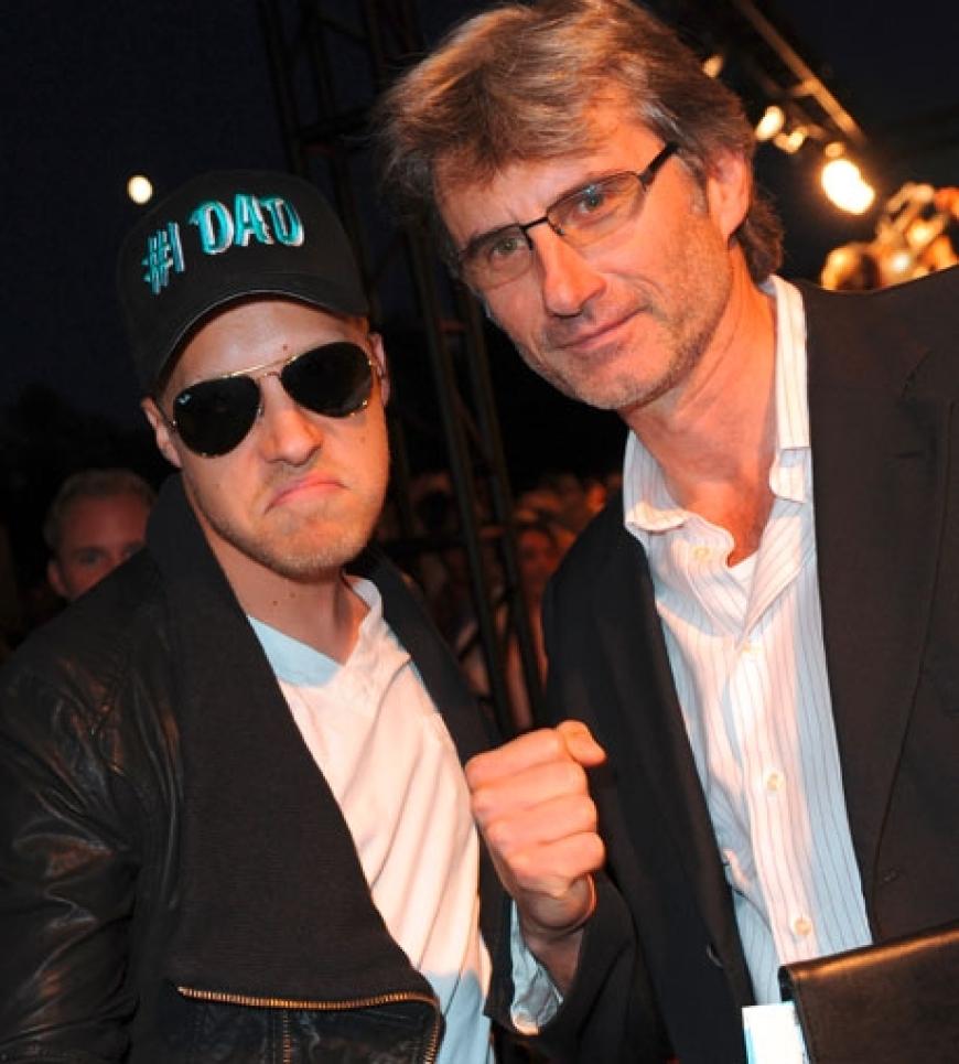 Oliver Pocher und Produzent Hermann Joha feiern den 90-minütigen Pilotfilm von