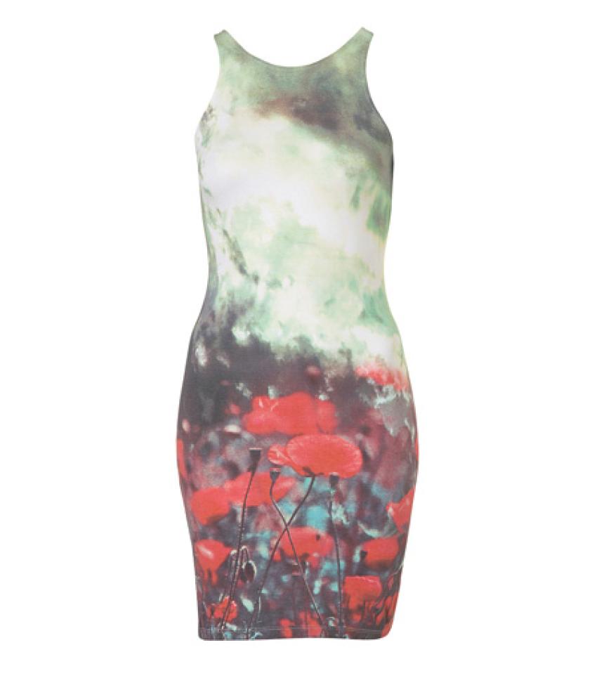 Wetten, dass sich die Blumen auf dem Kleid länger frisch halten als die in Ihrer Vase?! Kleid mit Klatschmohn-Print von Motel, ca. 40 Euro