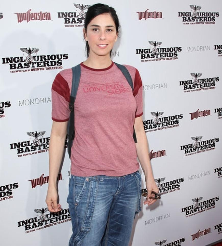 US-Comedy-Star Sarah Silverman kam im lässigen Sport-Look