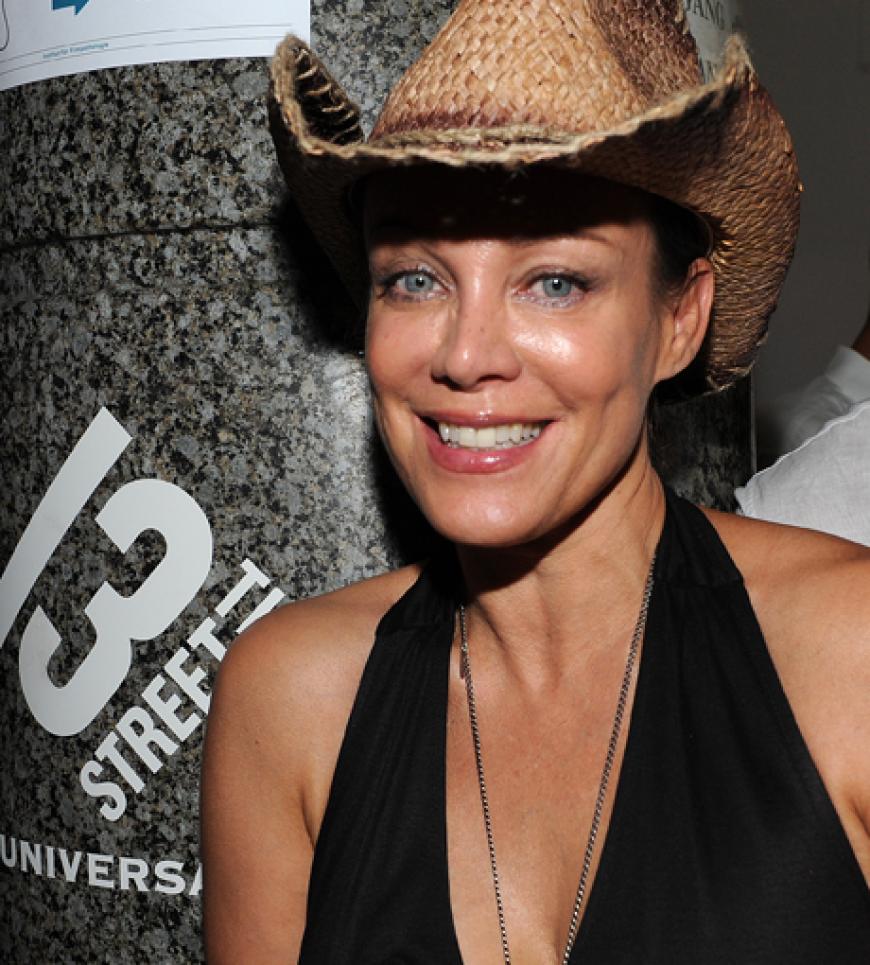 Cowgirl: Sonja Kirchberger kam mit einem lässigen Strohhut