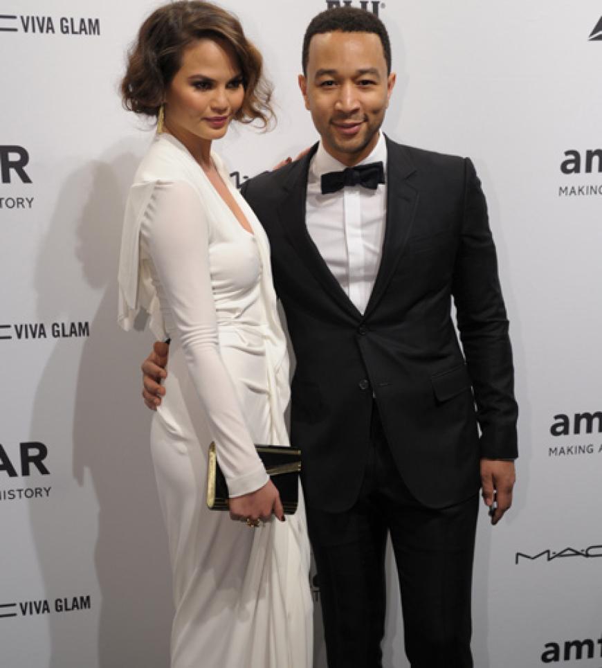 RnB-Star John Legend mit seiner Verlobten, Model Chrissy Teigen