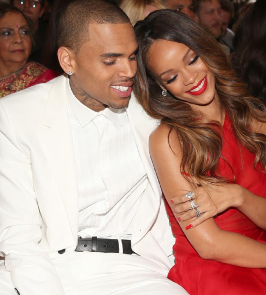 Und auch diese beiden zeigten sich ganz verkuschelt: Chris Brown und Rihanna