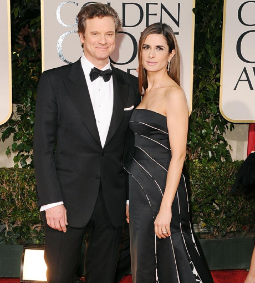 Vorjahressieger Colin Firth mit Livia Giuggioli