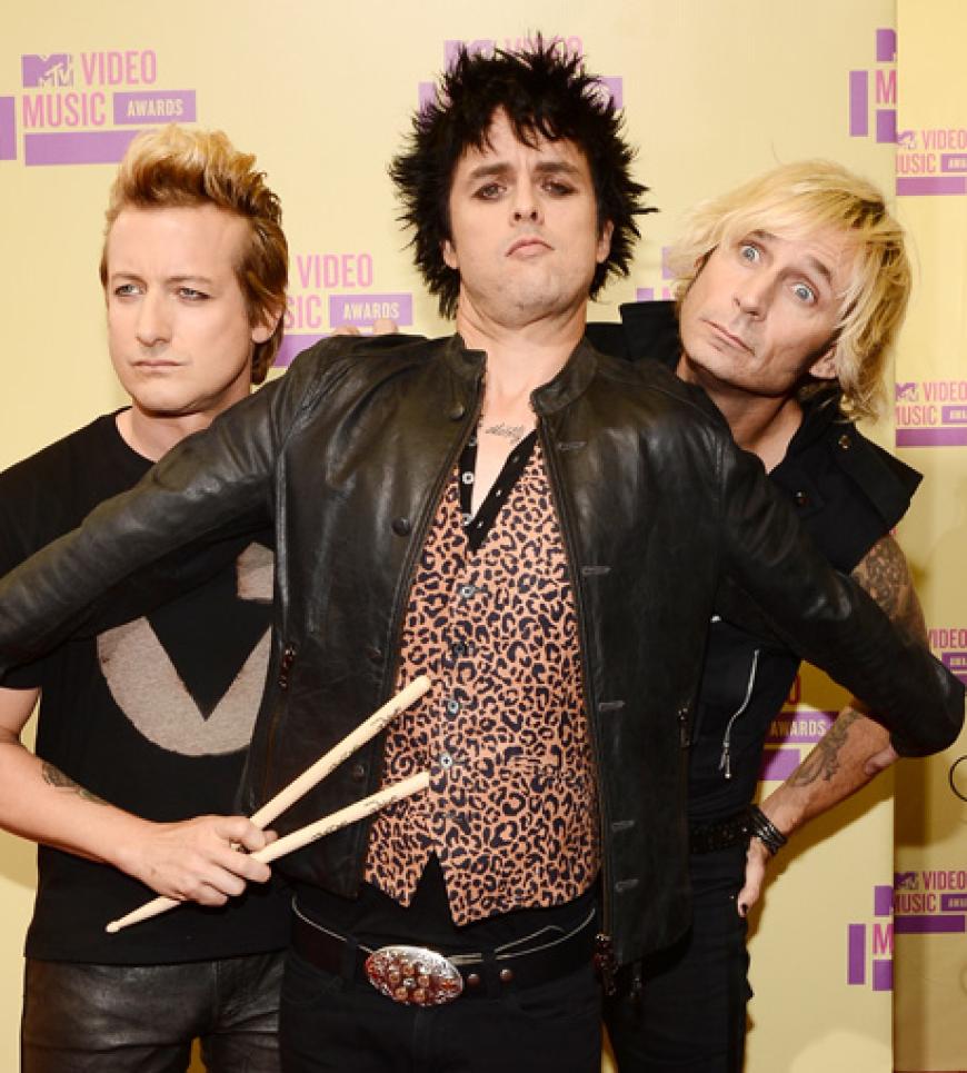 Tre Cool, Billie Joe Armstrong und Mike Dirnt von der Band