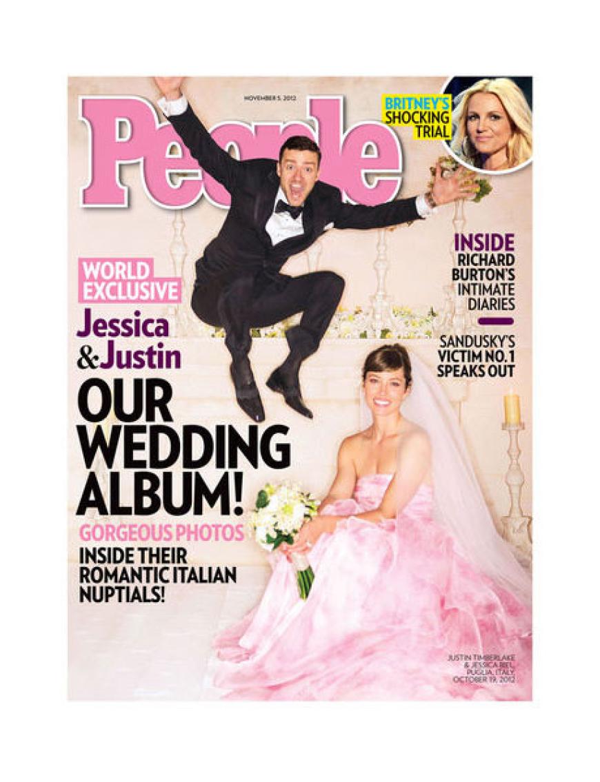Jessica Biel heiratete auch ganz in Rosa