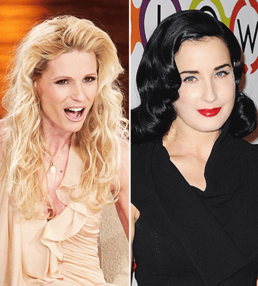 Michelle Hunziker findet Dita von Teese im Champagnerglas gar nicht prickelnd Michelle Hunziker findet Dita von Teese im Champagnerglas gar nicht prickelnd