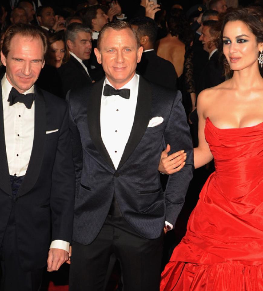 Ralph Fiennes, Daniel Craig und Berenice Marlohe