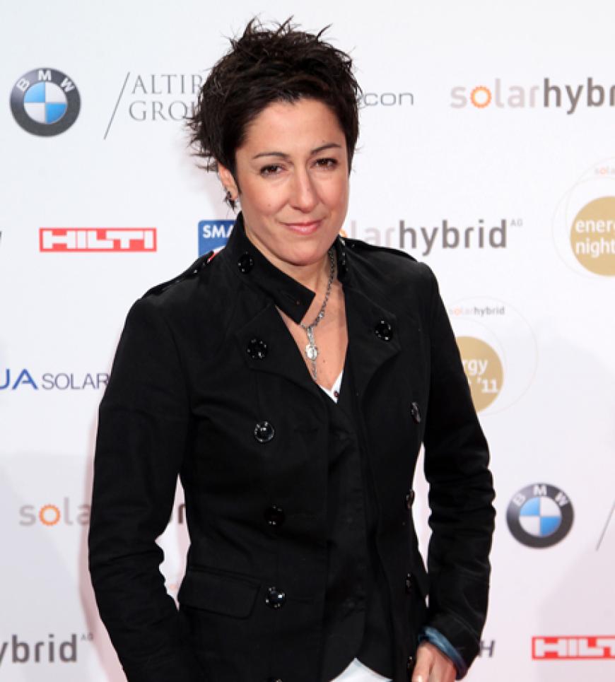 ZDF-Moderatorin Dunja Hayali zeigte sich auch auf dem roten Teppich