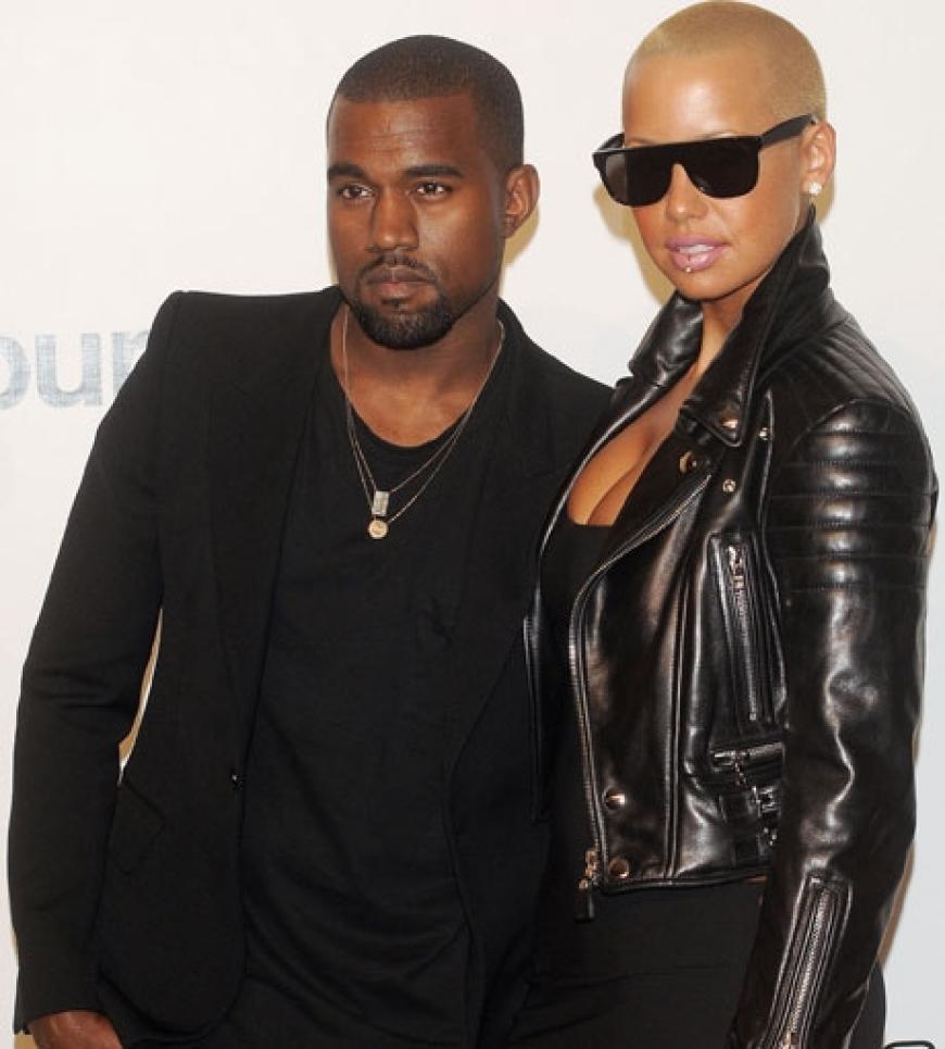 Rapper und Modedesigner: Kanye West zeigt sich ganz zahm an der Seite von Freundin Amber Rose. Nach seinem legendärem Auftritt bei den