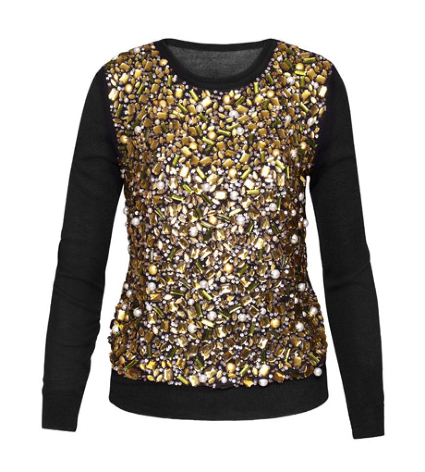 Opulent verzierter Pullover von H&M, ca. 130 Euro