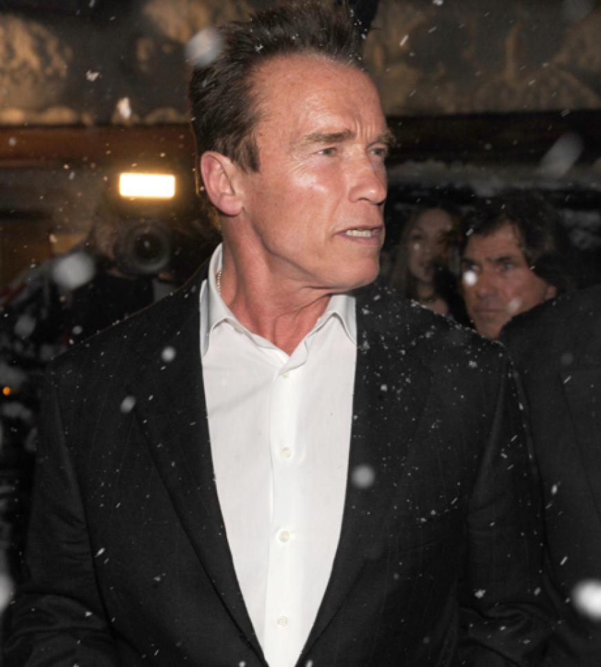 Auch ein Hollywood-Star schaute vorbei: Arnold Schwarzenegger im Nobel-Skiort