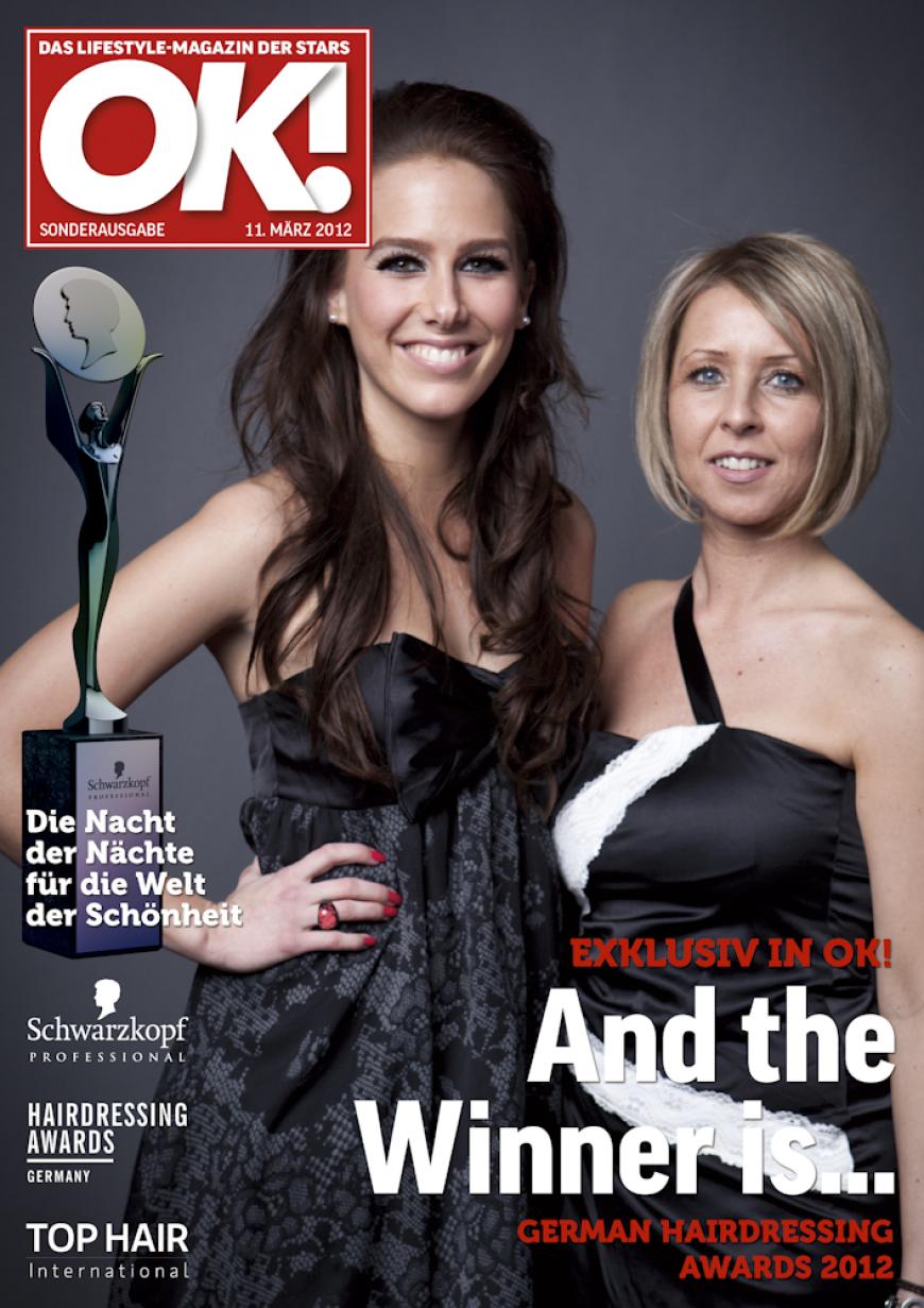 Einmal im Leben das Cover der OK! zieren! Für die Gäste des „German Hairdressing Award 2012“ wurde dieses Traum Wirklichkeit. Jeder Gast des Gala-Abends konnte an einem persönlichen OK! Fotoshooting teilnehmen - und die tollen Ergebnisse sehen Sie hier! Viel Spaß beim Durchklicken!