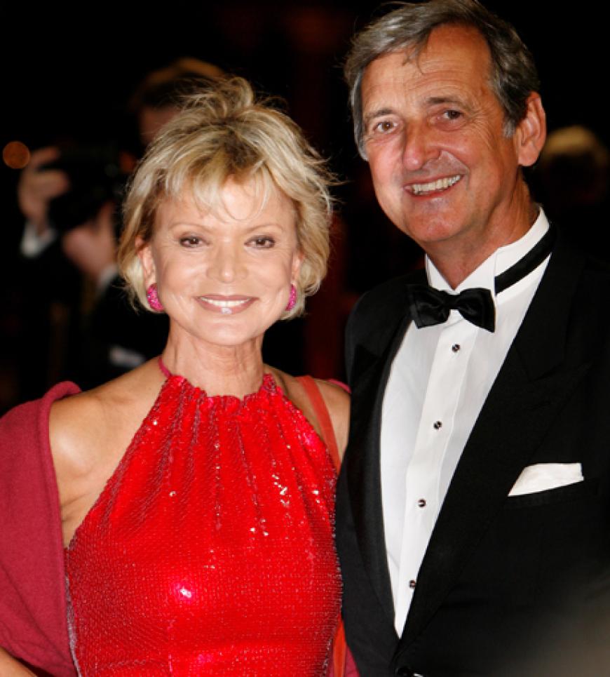Glamour-Couple: Die deutsche Schauspielerin Uschi Glas mit Dieter Hermann