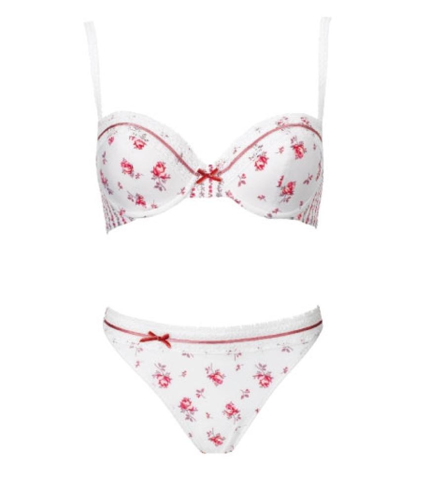 In voller Blüte von Passionata,
BH ca. 40 Euro, Slip ca. 20 Euro