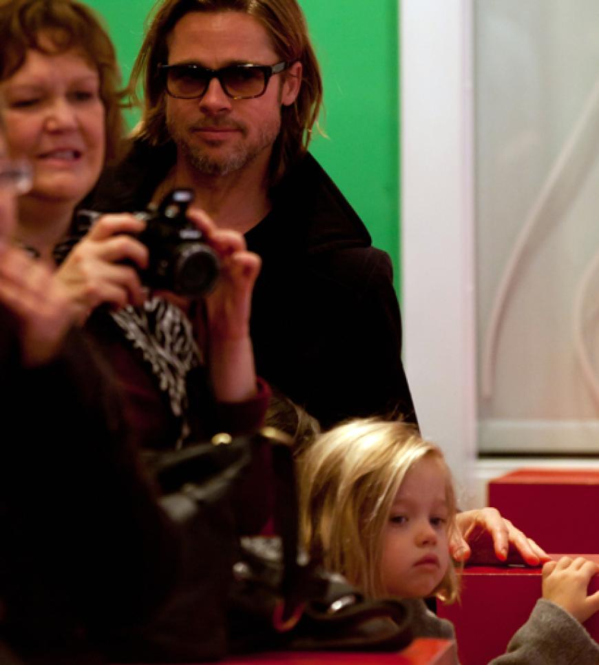 Darf natürlich nicht fehlen: Papa Brad Pitt