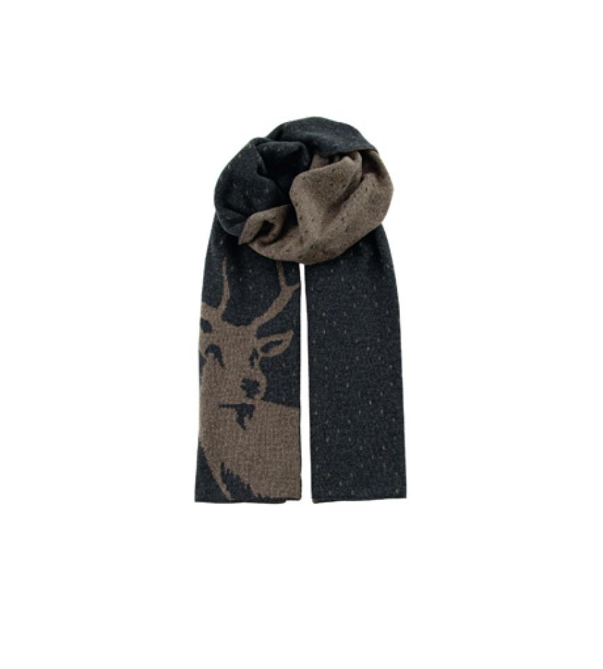 Hält besonders warm! Kaschmirschal mit Hirsch-Druck von Uppercase, ca. 295 Euro