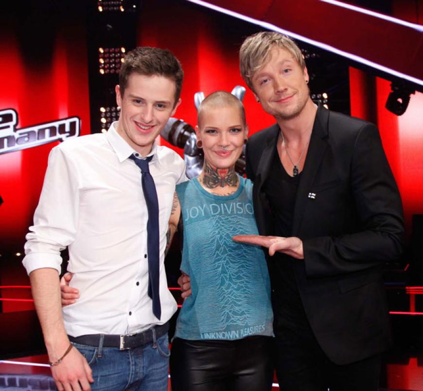 Alle Halbfinalisten stehen fest! Hier zeigt Samu Haber seine Kandidaten Chris Schummert (l.) und Judith van Hel