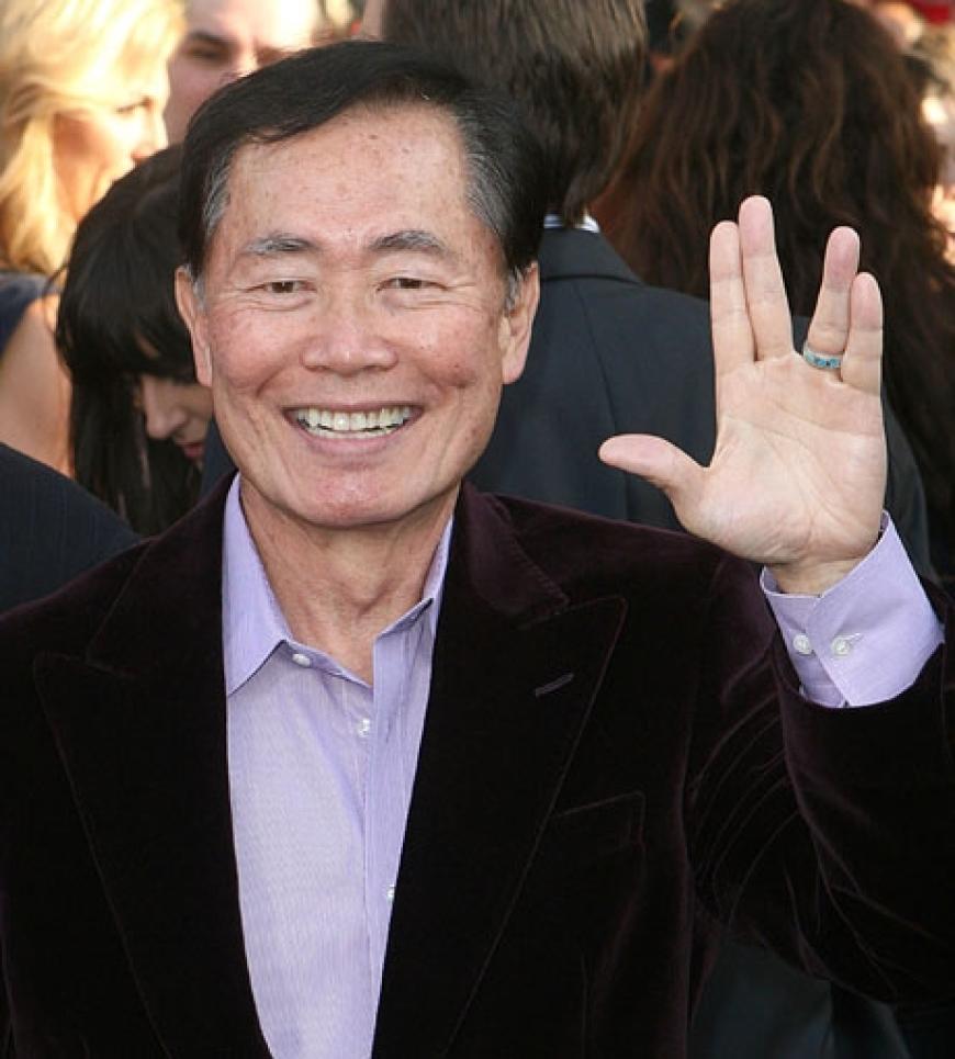 Natürlich gaben sich auch die alten Star-Trek-Leute die Ehre: George Takei alias Captain Sulu