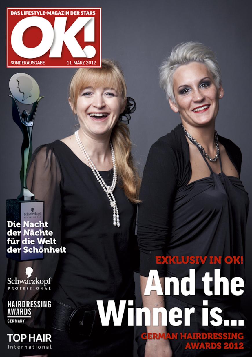 Einmal im Leben das Cover der OK! zieren! Für die Gäste des „German Hairdressing Award 2012“ wurde dieses Traum Wirklichkeit. Jeder Gast des Gala-Abends konnte an einem persönlichen OK! Fotoshooting teilnehmen - und die tollen Ergebnisse sehen Sie hier! Viel Spaß beim Durchklicken!
