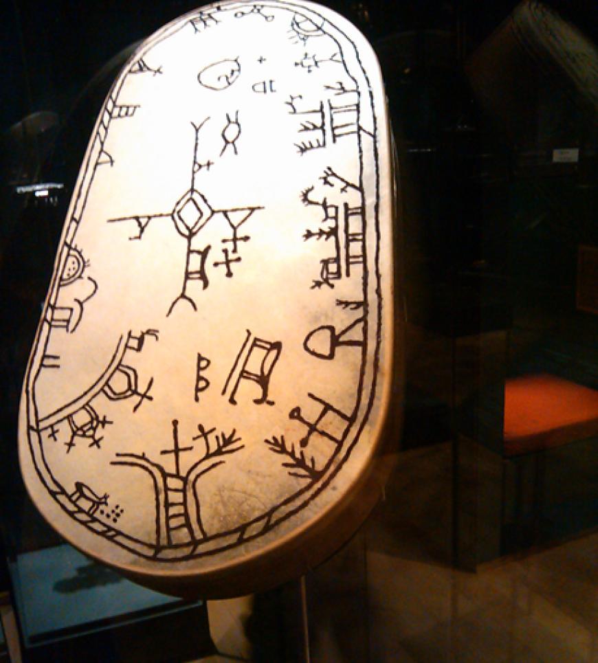 Eine Sami-Trommel in Ringve