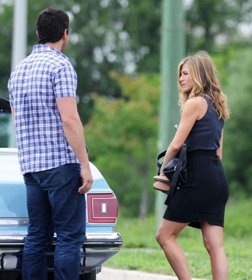 Nur die Hauptdarsteller Gerard Butler und Jennifer Aniston konnte man bereits am Set sehen