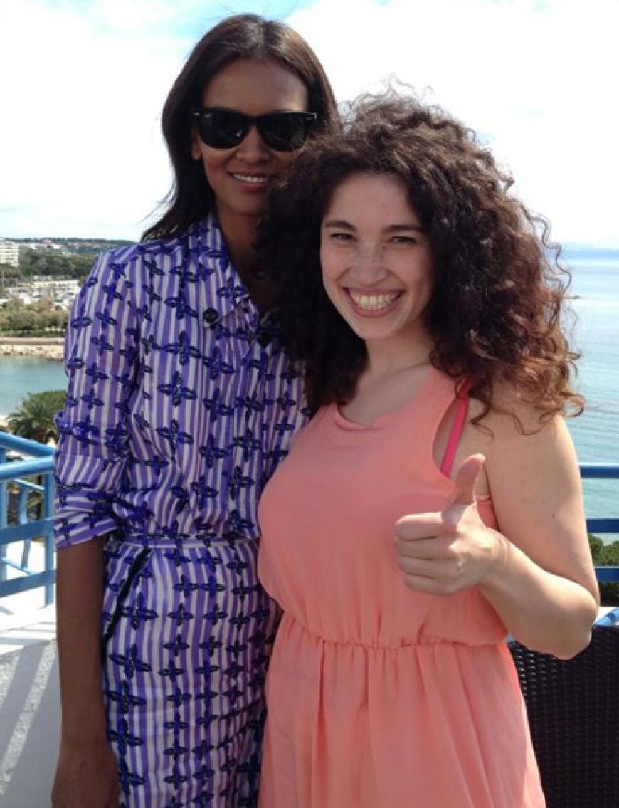 Zwei heiße Girls unter der Sonne der Côte d' Azur: unsere Reporterin Edith traf Supermodel Chanel Iman während der Filmfestspiele in Cannes