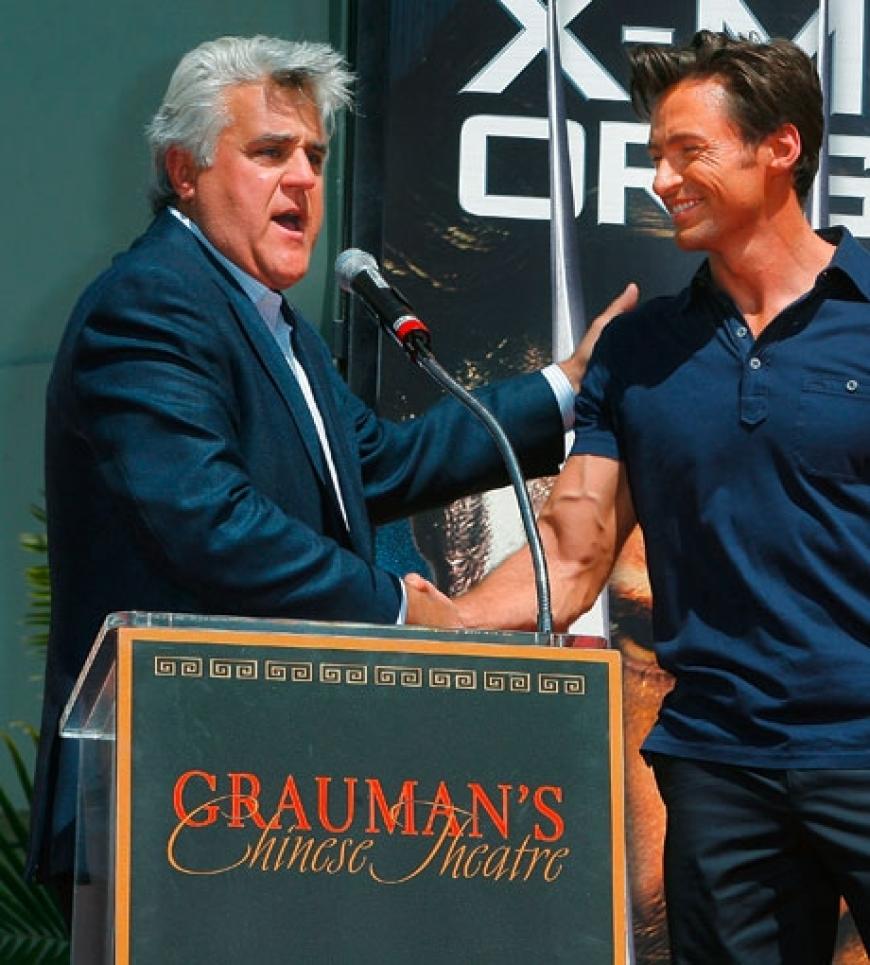 Hugh Jackman und Jay Leno