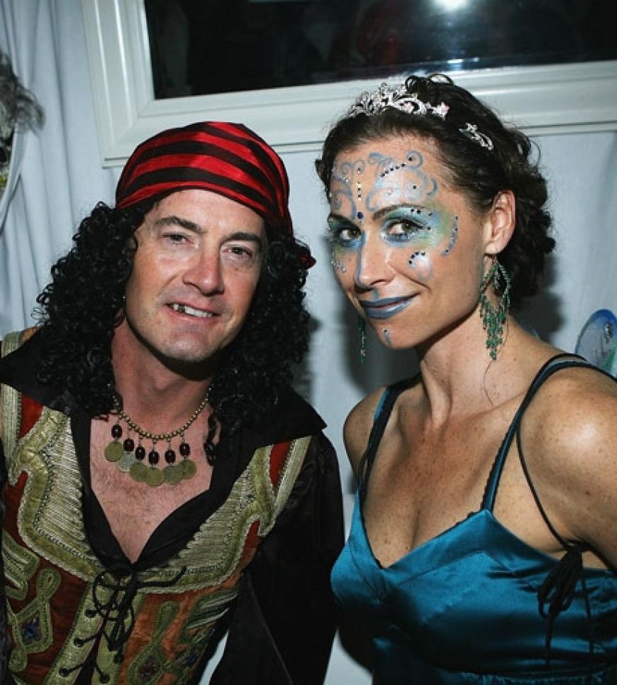 2006: Kyle MacLachlan als Pirat und Schauspielkollegin Minnie Driver als zarte Nixe zu Gast bei Heidi Klums Party