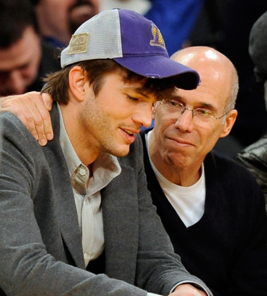 Ashton Kutcher holt sich wohl Trost von US-Filmproduzent Jeffry Katzenberg