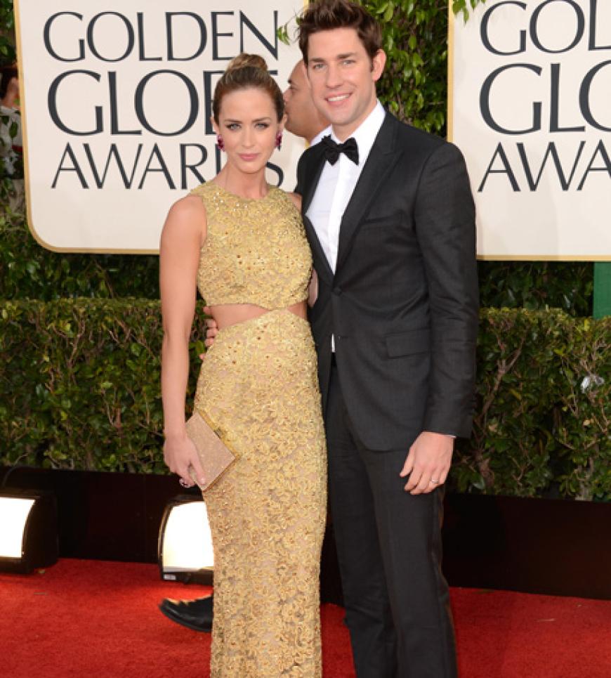 Golden Girl: Schauspielerin Emily Blunt (in Michael Kors) mit John Krasinski