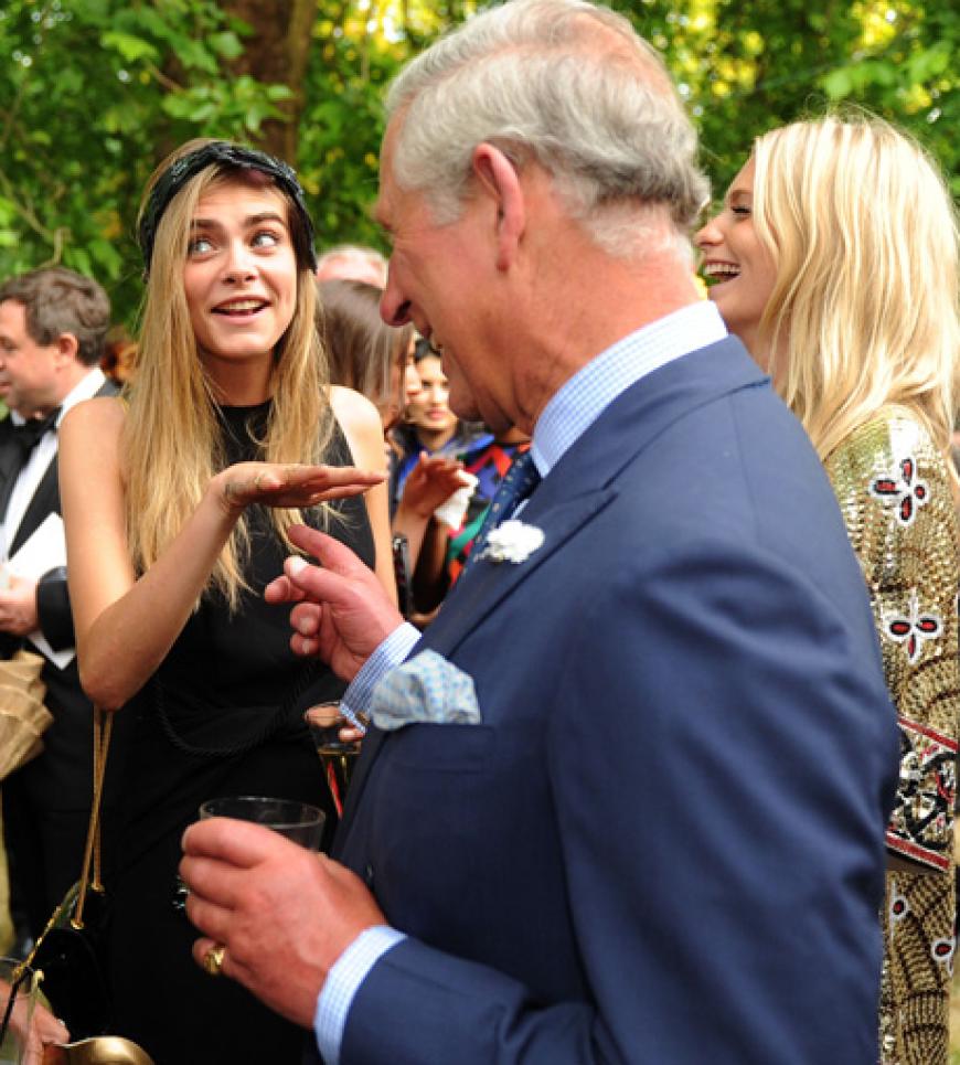 Da verstehen sich aber zwei hervorragend: Supermodel Cara Delevingne und Prinz Charles