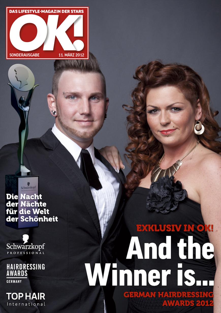 Einmal im Leben das Cover der OK! zieren! Für die Gäste des „German Hairdressing Award 2012“ wurde dieses Traum Wirklichkeit. Jeder Gast des Gala-Abends konnte an einem persönlichen OK! Fotoshooting teilnehmen - und die tollen Ergebnisse sehen Sie hier! Viel Spaß beim Durchklicken!