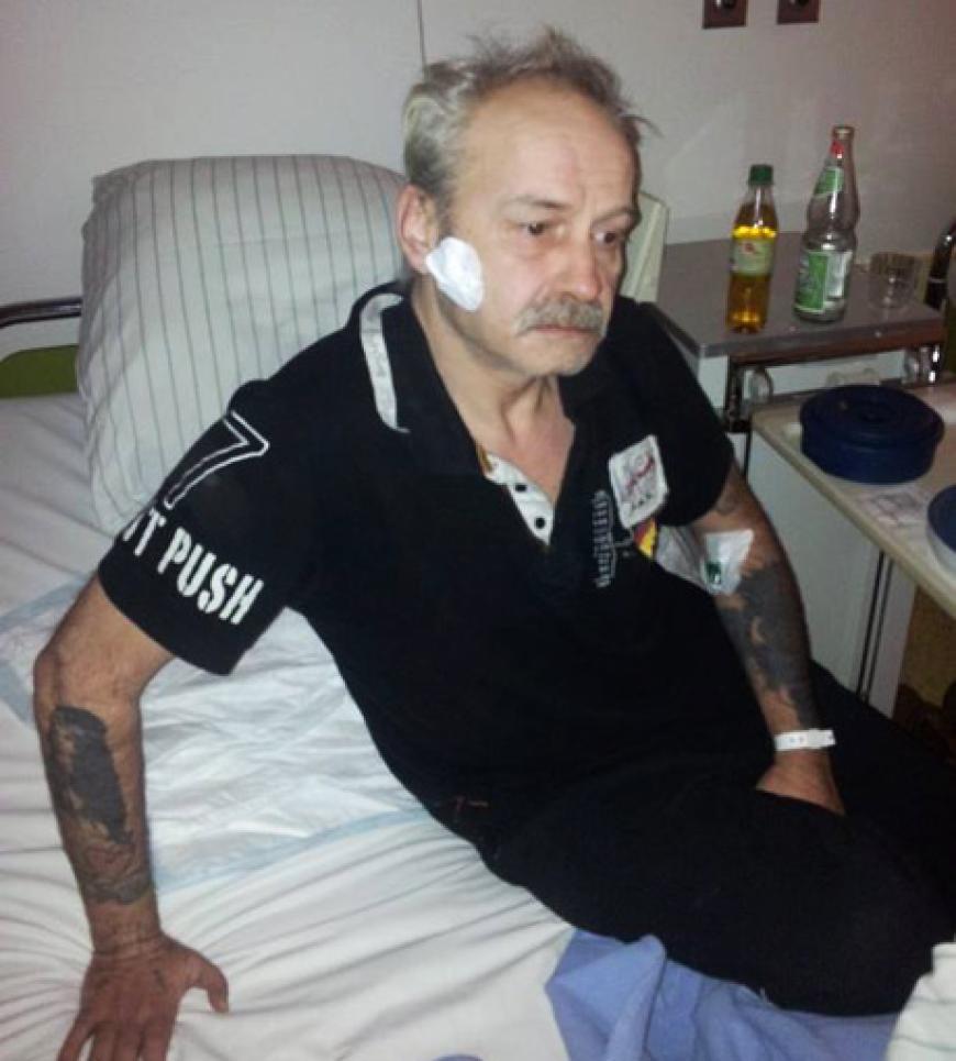 Dieter Wollny wirkt nach der OP noch geschwächt Dieter Wollny wirkt nach der OP noch geschwächt