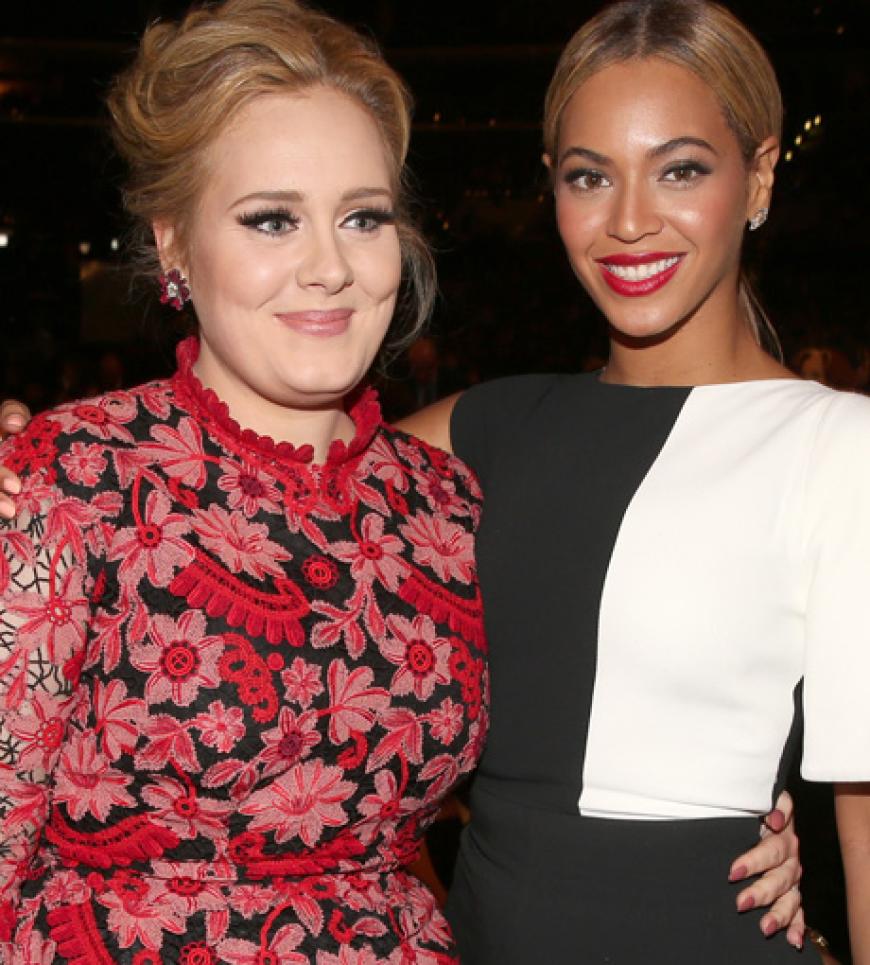Zwei Superstars unter sich: Adele mit Beyoncé Knowles
