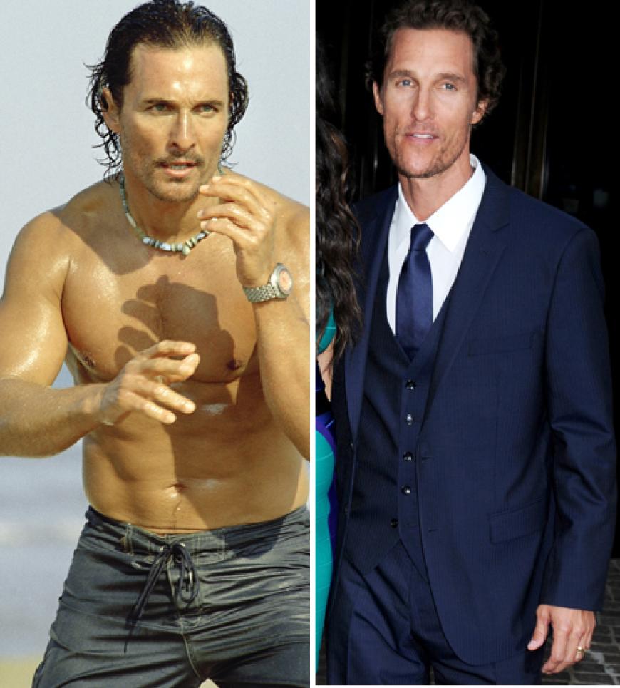 2005 (links) wurde Matthew McConaughey zum