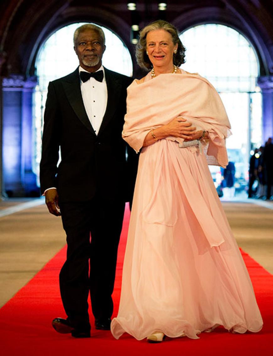Der ehemalige UN-Generalsekretär Kofi Annan mit seiner Frau Nane Lagergren