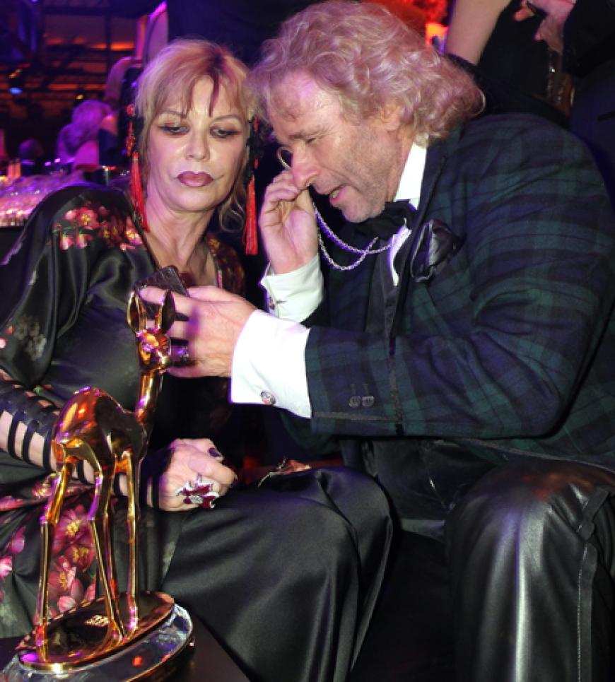 Thomas Gottschalk mit seiner Frau Thea und seinem Bambi