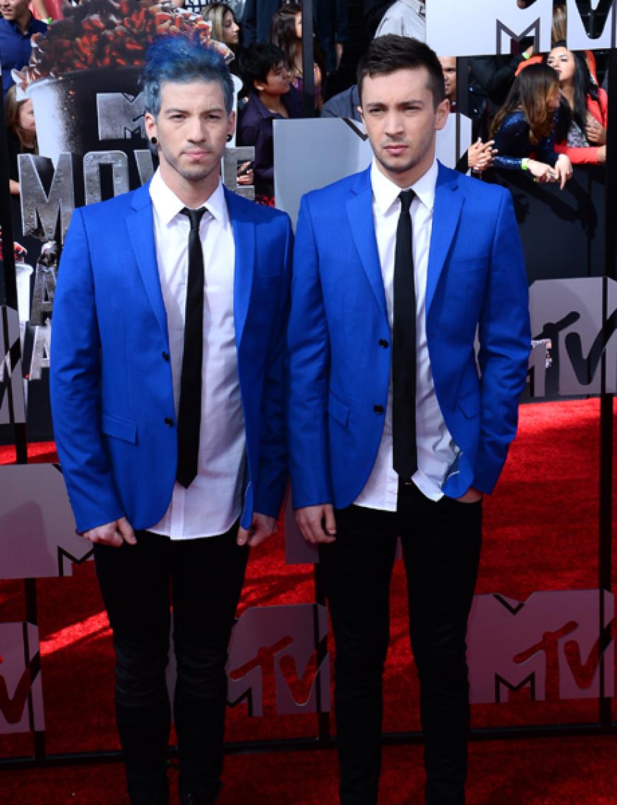 Blue Man Group? Nö! Josh Dun (l.) und Tyler Joseph von Twenty One Pilots