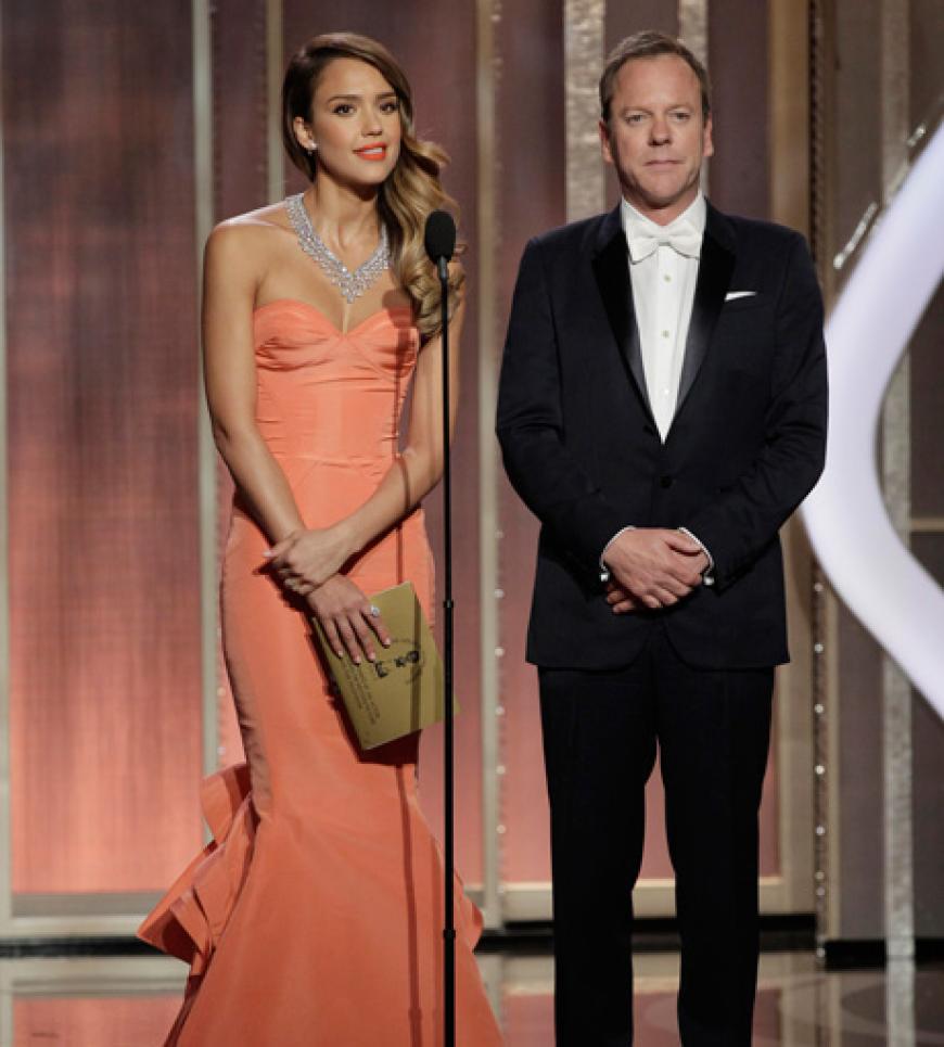 Kiefer Sutherland und Jessica Alba hielten gemeinsam eine Laudatio