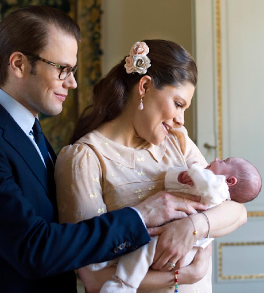 Die stolzen Eltern Daniel und Victoria
